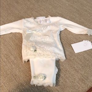 Katie Rose top and pants set. Color: IVORY